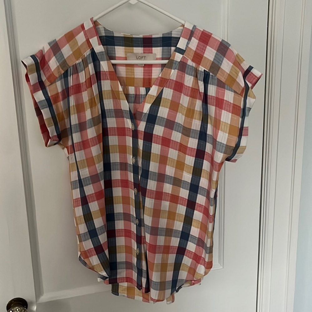 Loft button front top